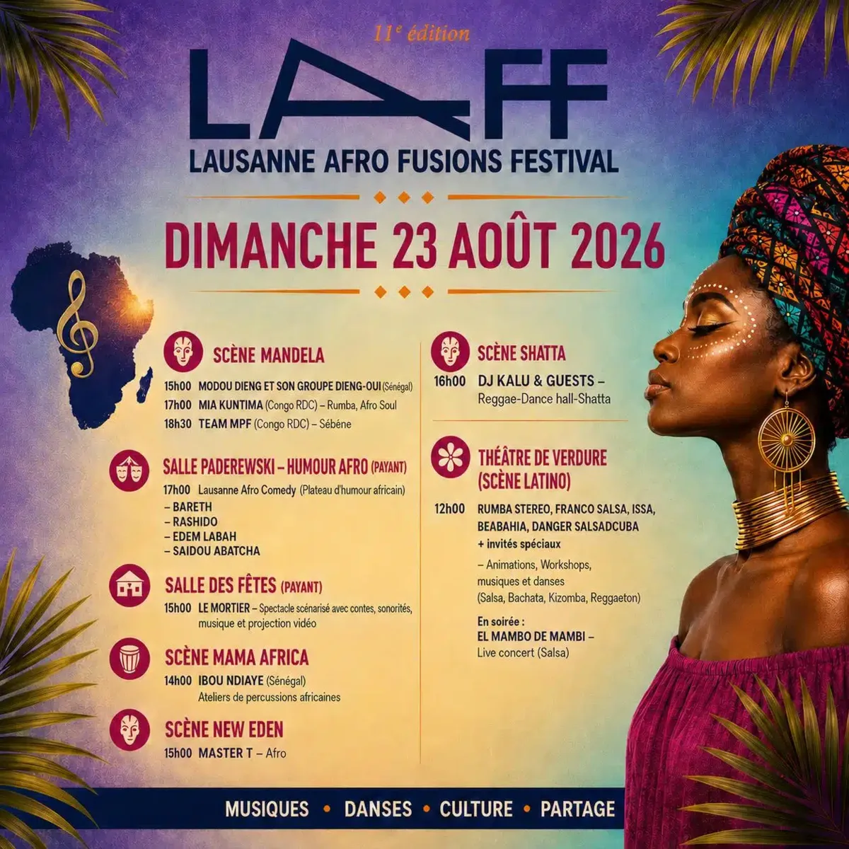 Programme LAFF 2026 — Dimanche 23 août